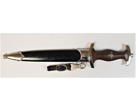 A German Third Reich style SA dagger, inscribed to blade and marked RZM M7/85, 22 cm, scabbard This bladed product is not for