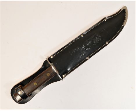 A vintage Whitby (Italy) Bowie knife, 24.5cm blade marked on one side Original Bowie Knife, with Whitby at the forte, and For