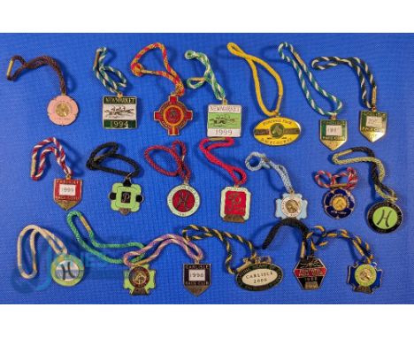 Collection of Horse Racing Enamel Members Badges. Covering the years 1970 - 2000s for the Carlisle, Huntingdon, Doncaster, Ta