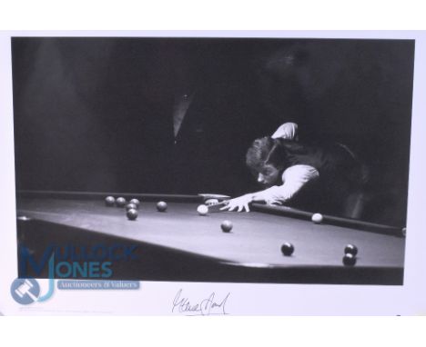 Snooker Autographed Print. Signed Photograph by Steve Davis in action against Alex Higgins in 1981, ltd ed 395/500 comes with