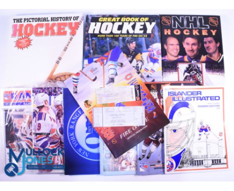 Ice Hockey Collection, to include NHL Ice Hockey Fans Guide, Great Book of Hockey 1991, The Pictorial History of Hockey 1987,