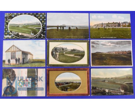 Interesting collection of Girvan Golf Course colour postcards going back to the early 1900s (12) featuring several views of t