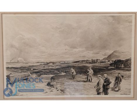 Brown, Michael James (1853-1947) Life Association of Scotland original print: North Berwick Links Perfection Bunker Ben Sayer