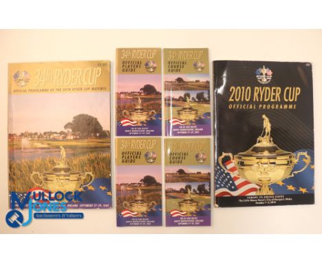 Autographs - multi-signed 2002 Ryder Cup Golf Programmes with Course and Players Guides - signatures internally featuring Cur