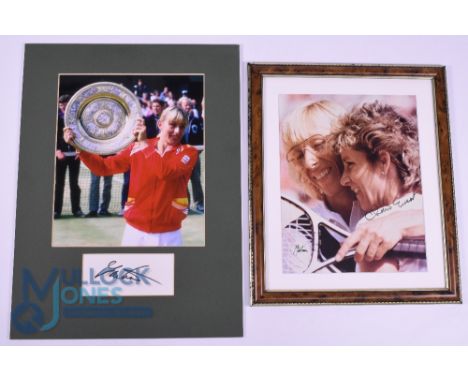 Tennis - Two Chris Evert and Martina Navratilova Autographed Photographs. Christine Marie Evert (born December 21, 1954), kno