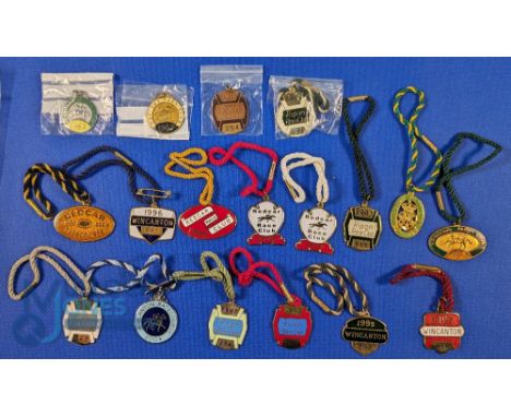 Collection of Horse Racing Enamel Members Badges. Covering the years 1990 - 2000s for the Redcar, Wincanton, Sandown Park, Ri