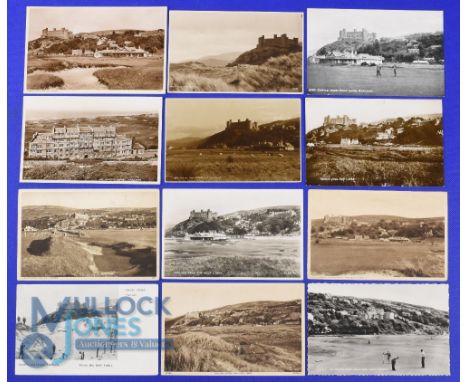 Interesting selection of various Harlech (Royal St Davids) b&amp;w postcards from the early 1900s onwards (12) to include the
