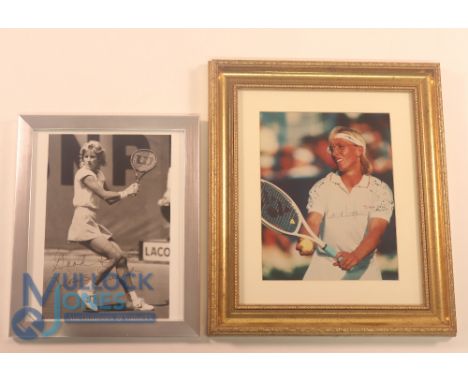 Tennis - Two Chris Evert and Martina Navratilova Autographed Photographs. Christine Marie Evert (born December 21, 1954), kno