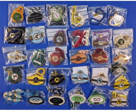 Collection of Horse Racing Enamel Members Badges. Covering the years 1970 - 2000s for the Uttoxeter Racecourse (32)