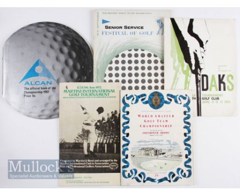 Various Golfing Programmes and Brochures to include Dalmahoy Golf Club Edinburgh Senior Service Festival of Golf, 1959 DAKS G