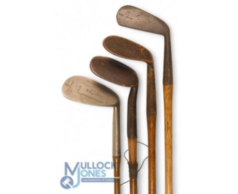 3x Large head Niblicks incl a Zenith model showing the Nicoll hand, a dot faced model with the Rob Condie, and a smooth faced