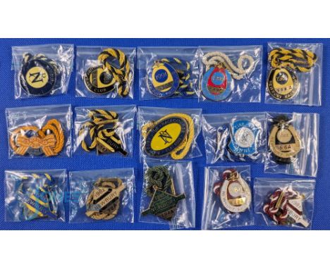 Collection of Horse Racing Enamel Members Badges. Covering the years 1980 - 2000s for the Newbury Racecourse (15)