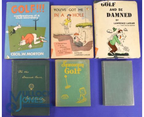 Collection of Golf Humour, Fiction, Indoor Games and Cartoon Sketch Books from the 1931 to the early 1960s (6) to incl Americ