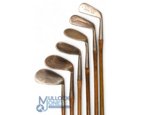 6x Various irons to incl 3x niblicks a large head Zenith model, Dreadnought model and one stamped J Andrews, t/w Spalding Kro