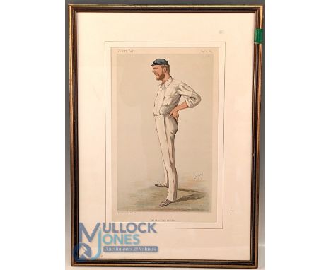 Vanity Fair Cricket Print. September 1884 titled Australian Cricket Printed by Vincent Brooks, Day &amp; Son Litho f &amp; g 