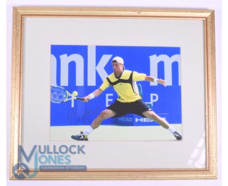 Tennis - Lleyton Hewitt Autographed Photograph. Lleyton Glynn Hewitt AM (born 24 February 1981) is an Australian former world