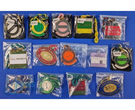 Collection of Horse Racing Enamel Members Badges. Covering the years 2000s for the Cheltenham Racecourse (14)