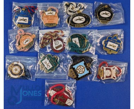 Collection of Horse Racing Enamel Members Badges. Covering the years 1990 - 2000s for the York Racecourse (13)