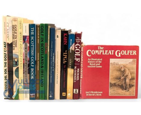 Golf Book Collection - large format books to include: The Atlas of Golf George Cousins 1973, Wentworth - A Host of Happy Memo