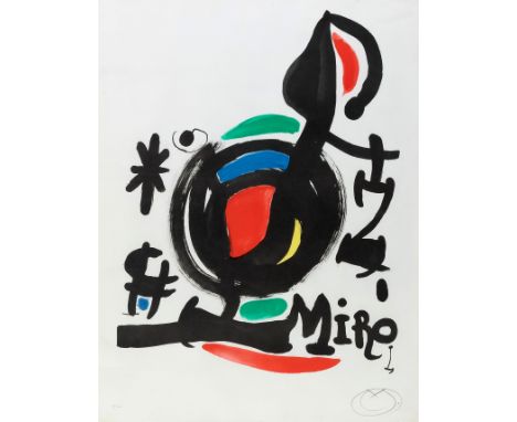 JOAN MIRÓ I FERRÀ (Barcelona, 1893 - Palma de Mallorca, 1983)."Les essències de la terra". 1969.Lithograph, copy 6/200.Signed