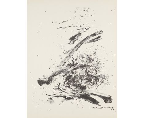 Informel Zao Wou-Ki (1921 Peking - 2013 Nyon, Schweiz)o.T. (Informelle Komposition). 1964. Lithographie auf Velin. 41 x 34 cm