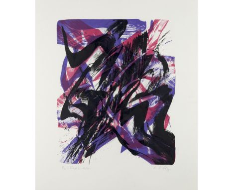 K. O. Götz.  (1914 Aachen - 2017 Wolfenacker). Timph II. 1994. Farblithographie auf CMFabriano-Velin (mit WZ). 58,5 x 47,5 cm