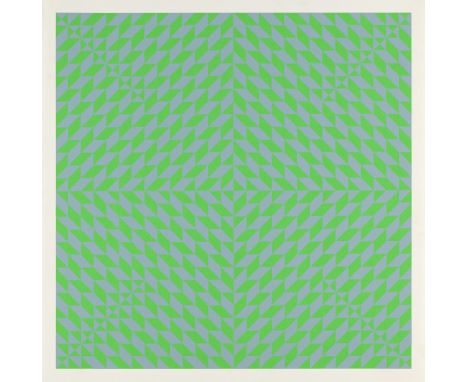 Konkrete Kunst Anni Albers (1899 Berlin - 1994 Orange/Conneticut)Do-C. 1973. Farbserigraphie auf leicht strukturiertem Velin.