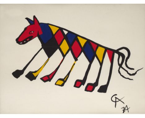 Amerikanische Moderne Alexander Calder (1898 Philadelphia - 1976 New York)Beastie, aus: Flying Colours. 1974. Farblithographi