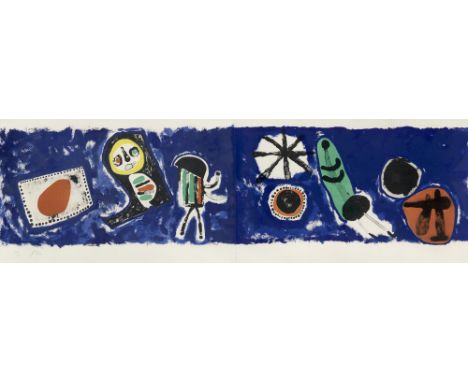 Joan Miró.  (1893 Montroig - 1983 Mallorca). Nocturne. 1958. Farblithographie auf Canson &amp; Montgolfier-Velin (mit Wz.). 3