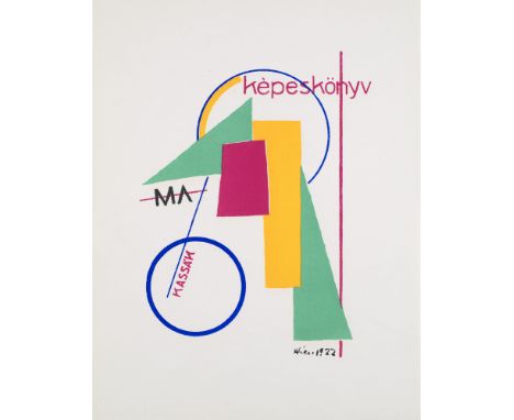 Klassische Moderne - Bauhaus Lajos Kassák (1887 Ersekujvar/Ungarn - 1967 Budapest)2 Arbeiten. Mit 1 Farb- und 1 Lithographie,