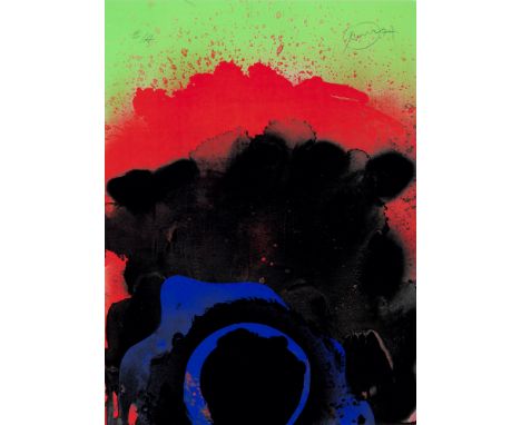 Otto Piene.  (1928 Laasphe/Westf. - 2014 Berlin). Black Hawaii. 1974. Farbserigraphie auf festem Velinkarton. 75,6 x 55,9 cm.