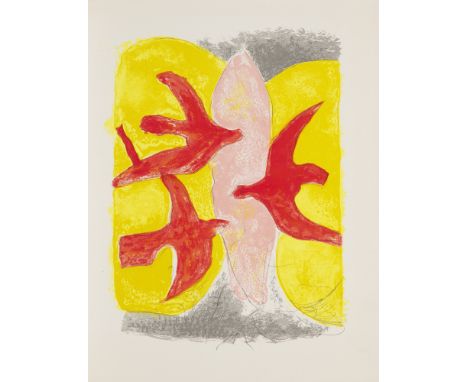 Georges Braque.  (1881 Argenteuil - 1963 Paris). 4 Farblithographien in: Descente aux enfers. Lithographies originales de Geo