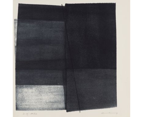 Hans Hartung.  (1904 Leipzig - 1989 Antibes). L-59-1973 (L 1973-59). 1974. Lithographie auf Velin. 32 x 30 cm (35 x 35 cm). S