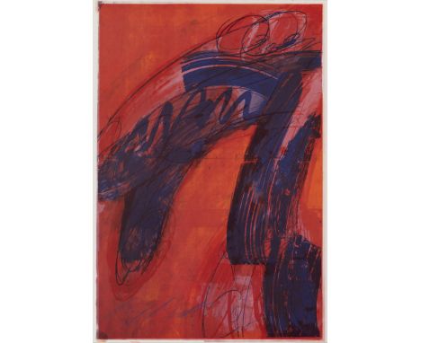 Österreichische Moderne Josef Mikl (1929 - 2008 Wien)o.T. (abstrakte Komposition). 1960er Jahre. Farblithographie auf leichte