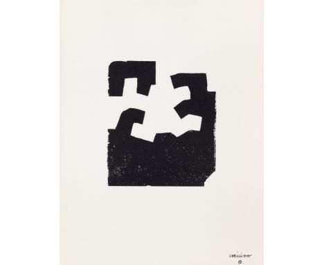 Spanische Moderne Eduardo Chillida (1924 - 2002 San Sebastian)Idazki. 1971. Lithographie auf BFK Rives Velin (mit WZ). 65 x 5