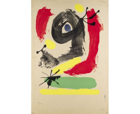 Klassische Moderne Joan Miró (1893 Barcelona - 1983 Mallorca)o.T. (Abstrakte Komposition). 1964. Farbserigraphie auf Velin, g