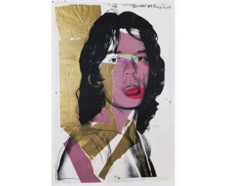 Pop Art Andy Warhol nach (1928 Pittsburgh - 1987 New York)Mick Jagger, 1975. 2010. Ausstellungsplakat. Farboffset auf glattem