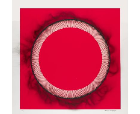 Bernard Aubertin.  (1934 Fontenay aux Roses - 2015 Reutlingen). Dessin de Feu Circolaire. 2010. Mit Feuer und Ruß überarbeite