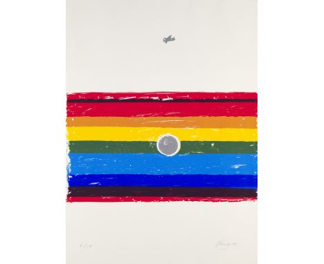 Otto Piene.  (1928 Laasphe/Westf. - 2014 Berlin). o.T. 1995. Lithographie in Farbe auf Hahnemühle Velin (mit Wz.). 45 x 50,5 