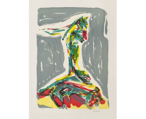 CoBrA Asger (Asger Oluf Jorgensen) Jorn (1914 Vejrum - 1973 Aarhus)Jubilation Larmoyennageuse. 1969. Farblithographie auf BFK