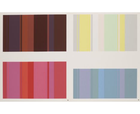 Konkrete Kunst Josef Albers (1888 Bottrop - 1976 New Haven)4 Farbserigraphien aus: Interaction of Color (Die Wechselbeziehung