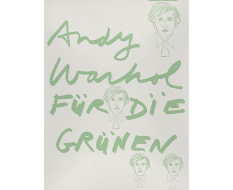 Pop Art Andy Warhol nach (1928 Pittsburgh - 1987 New York)Für die Grünen. 1980. Farbserigraphie in Grün auf leichtem Velin. 1