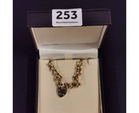 9CT GOLD GATE BRACELET