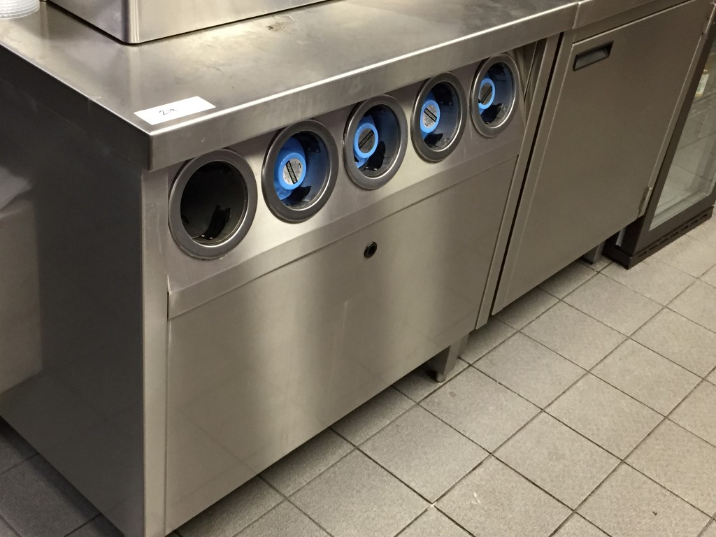 1 x Stainless Steel Commercial Cup Dispenser Features 5 Cup