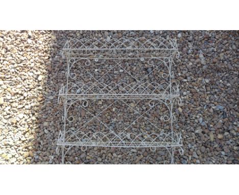 A wire work wall shelf - 70cm x 62cm x 13cm