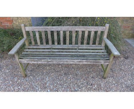 A wooden garden bench - Height 85cm x 158cm x 58cm 