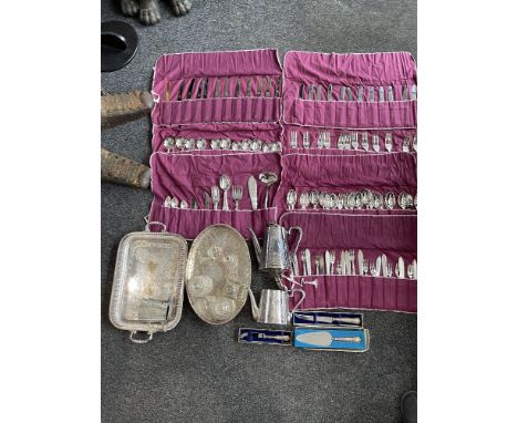 Collection Of Silver Plated Items to include Mappin & Webb Sheffield Cutlery Set and Other.