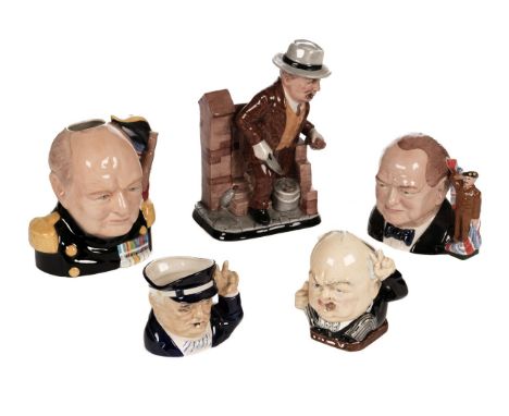 * Churchill (Winston Spencer). A collection of toby jugs, comprising Manor Limited Editions Army Forcies Churchill modelled b