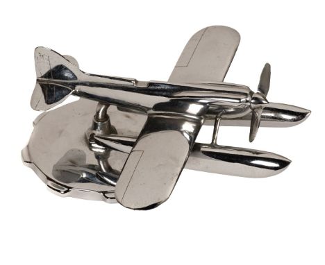 * Car Mascot. Schneider Trophy Racing Seaplane Car Mascot, circa 1930s, a good large representation of the Supermarine S6B mo