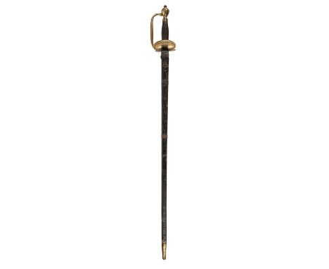 * Sword. A 1796 Infantry Officers' Sword, the straight steel blade approximately 81.5cm long by J. Runkel, Solingen, with bra